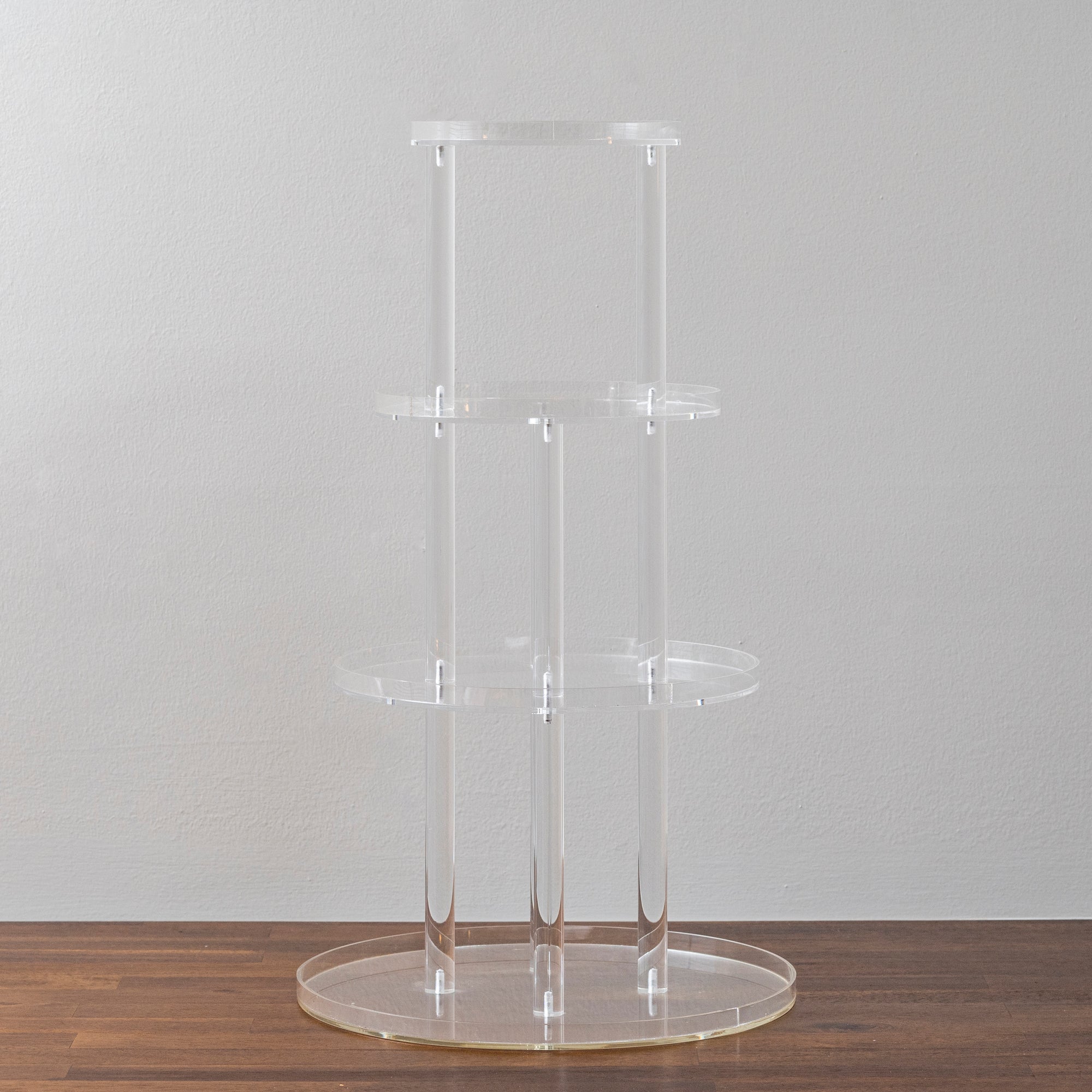clear acrylic 4 tiered perfume stand