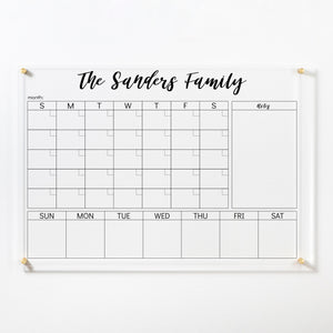 Floral Personalized Monthly Acrylic Desktop Calendar – Rich Design Co