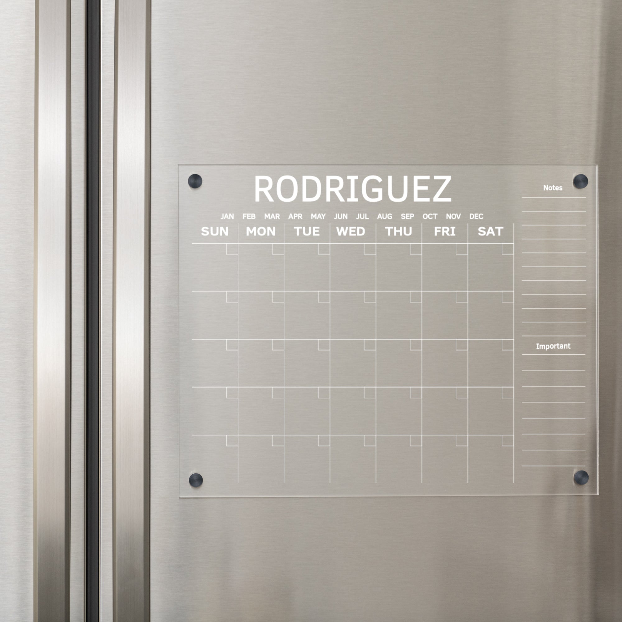 Acrylic Calendar Board for Fridge | Calen Love® - Calen Love