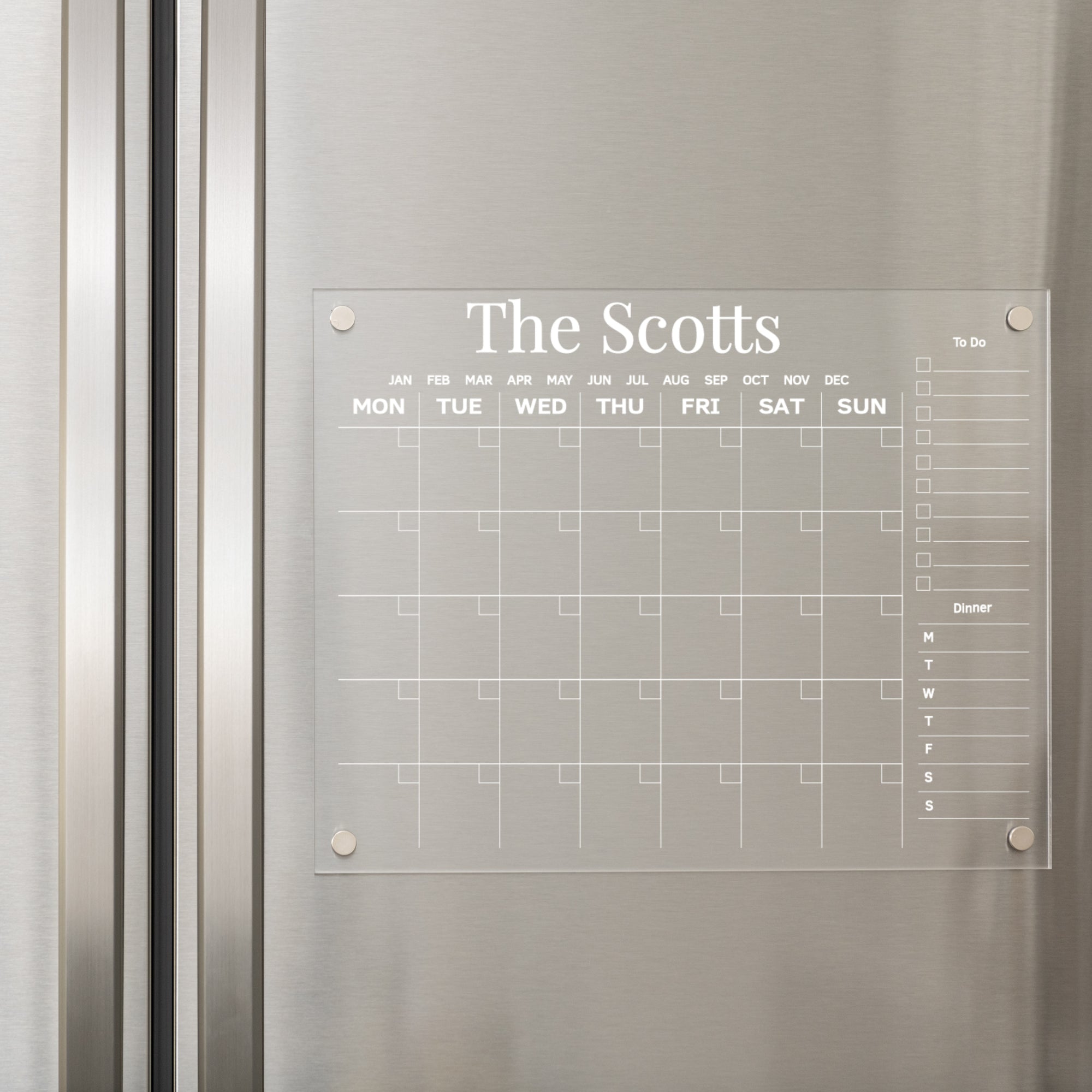 Monthly Acrylic Calendar | Magnetic Fridge | Calen Love® - Calen Love Monthly acrylic calendar | magnetic fridge | calen love® - calen love
