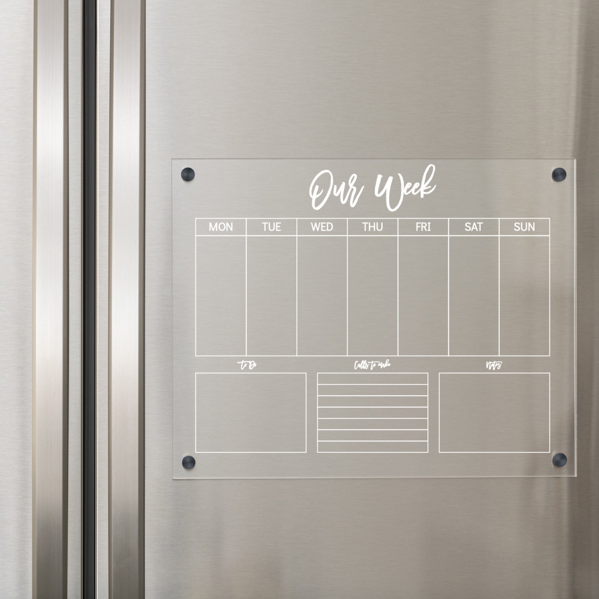 Acrylic Weekly Calendar for Fridge | Calen Love® - Calen Love Acrylic Weekly Calendar for Fridge | Calen Love® - Calen Love