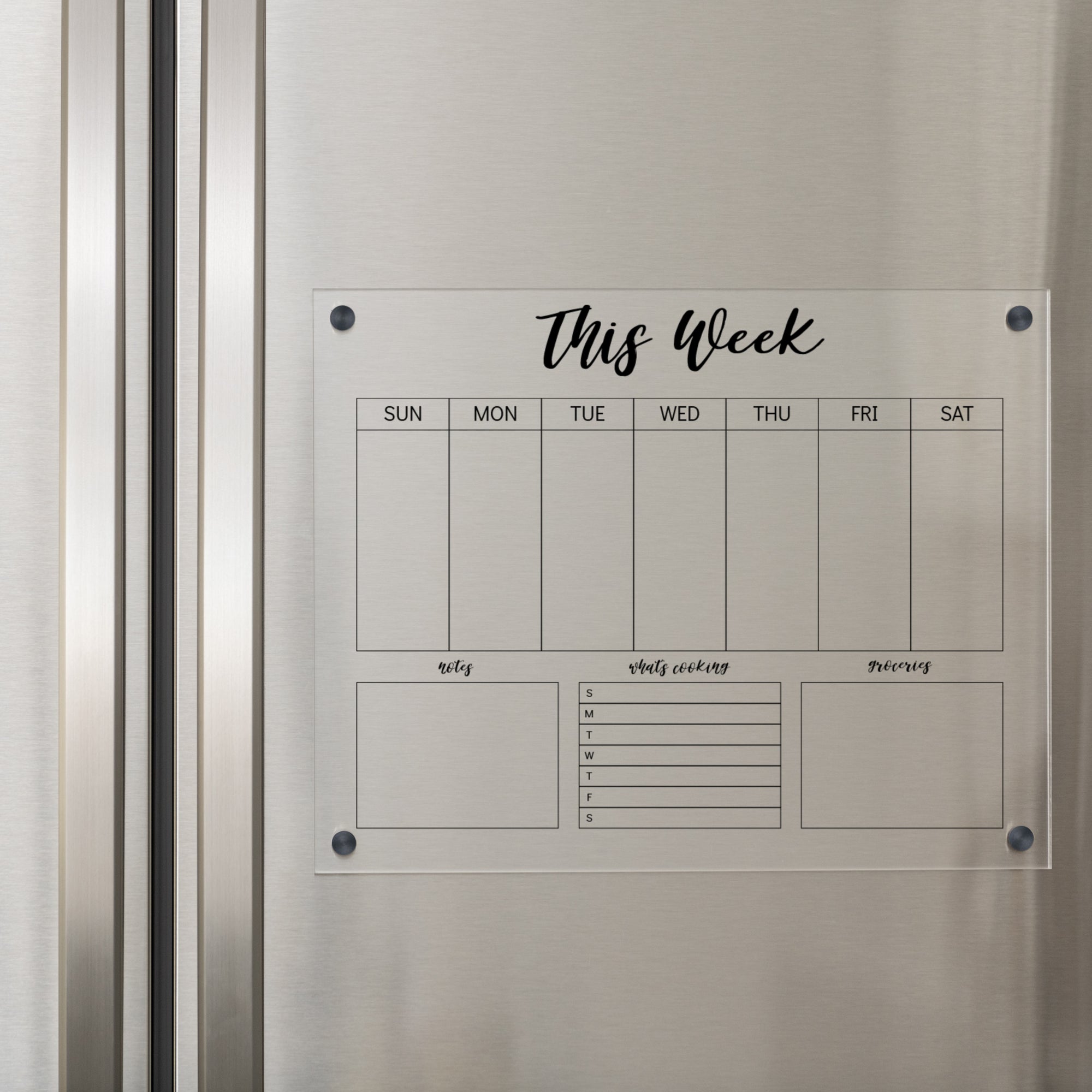 Acrylic Weekly Calendar for Fridge | Calen Love® - Calen Love Acrylic weekly calendar for fridge | calen love® - calen love