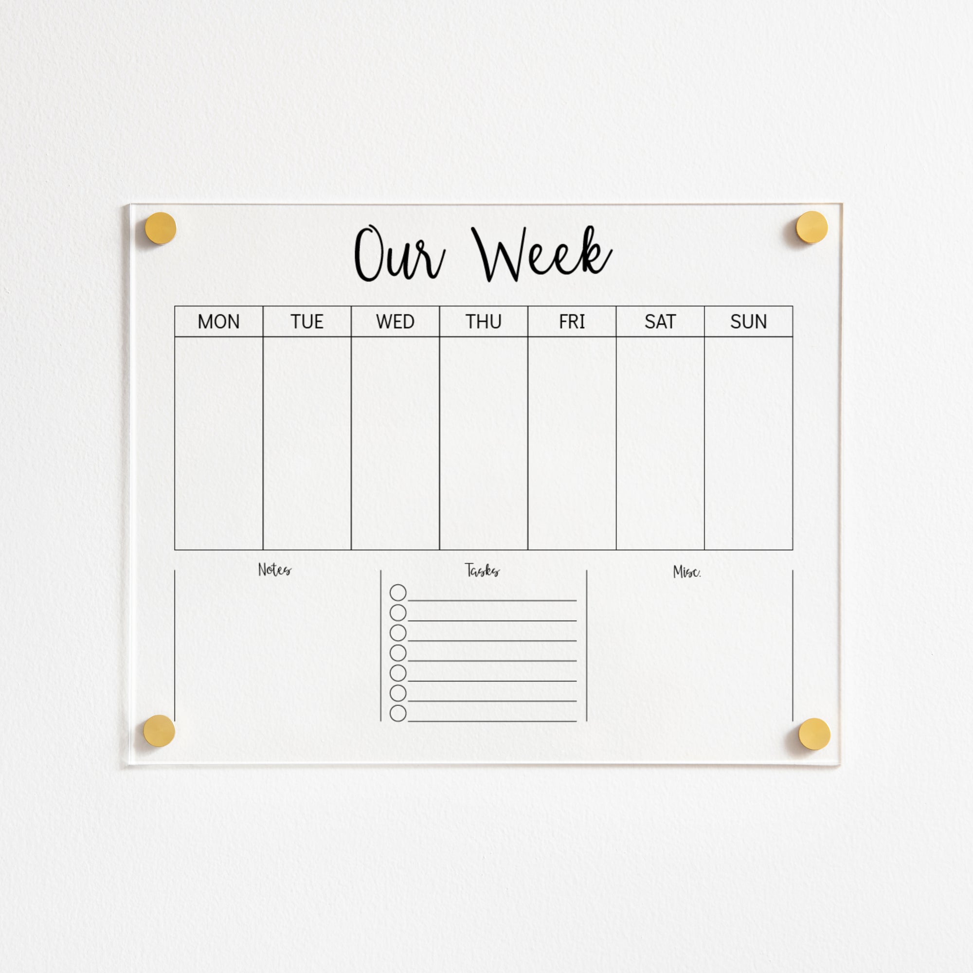 Acrylic Weekly Calendar | 701