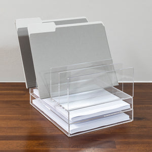 stackable paper tray and file organizers