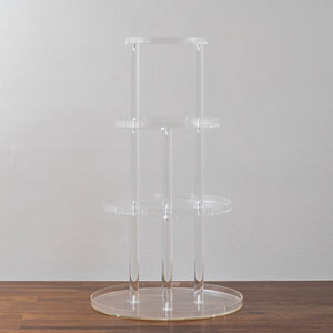 clear acrylic 4 tiered perfume stand