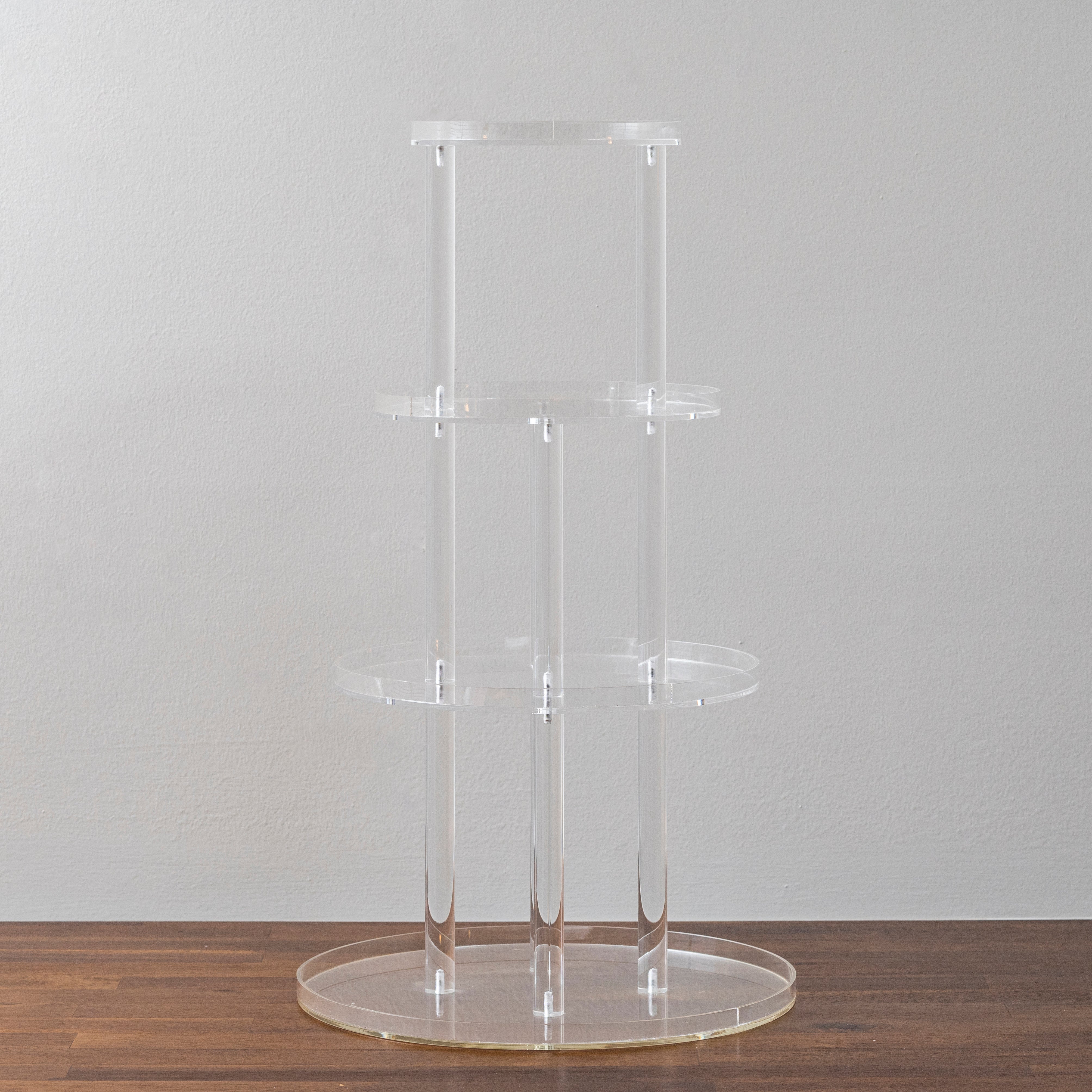 clear acrylic 4 tiered perfume stand