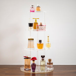 4 tiered acrylic perfume stand 