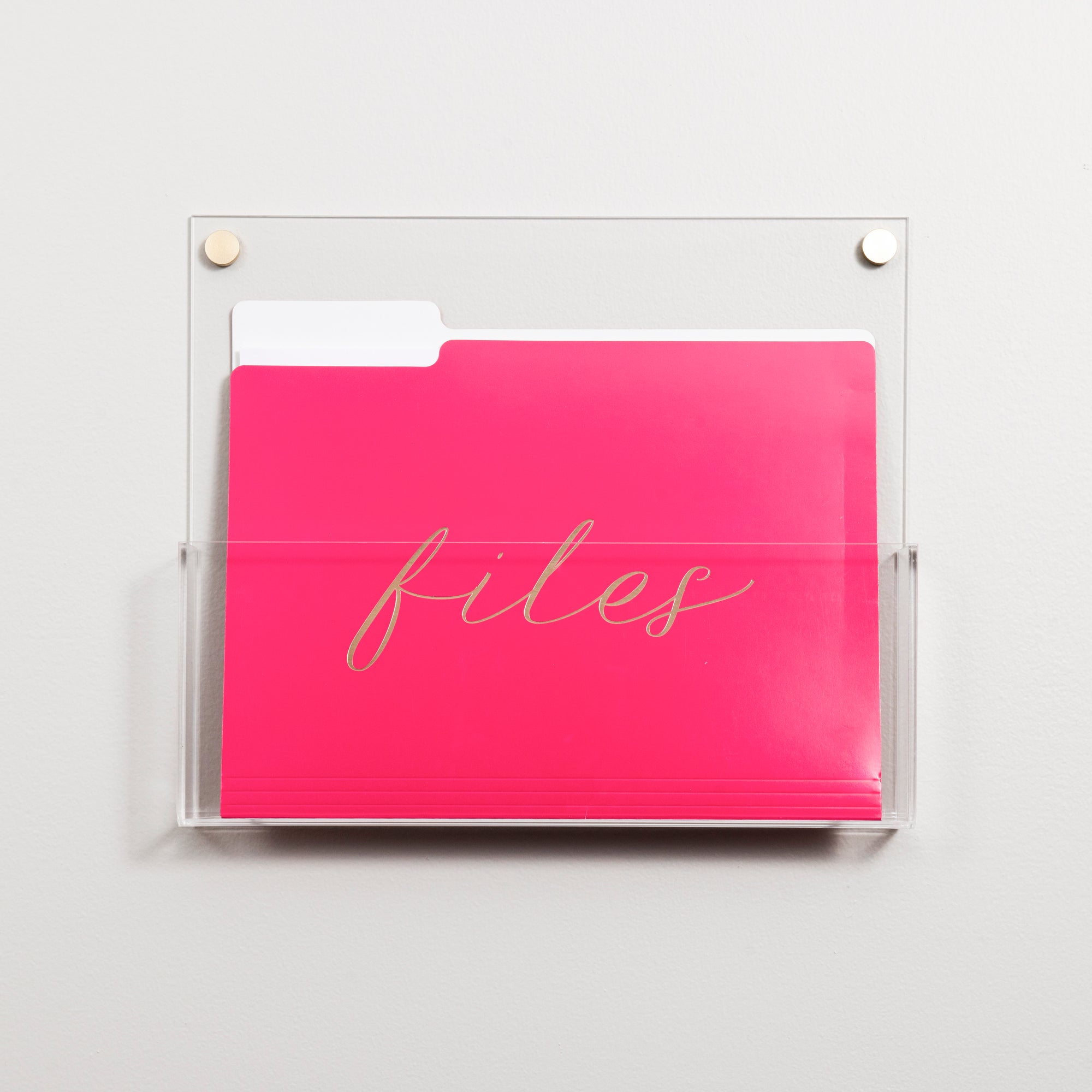 clear acrylic file folder holder for wall